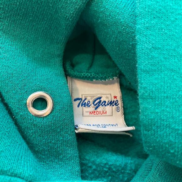 Vintage 1990s Green Tommy Hilfiger Graphic Hoodie Size Medium - Picture 5 of 5